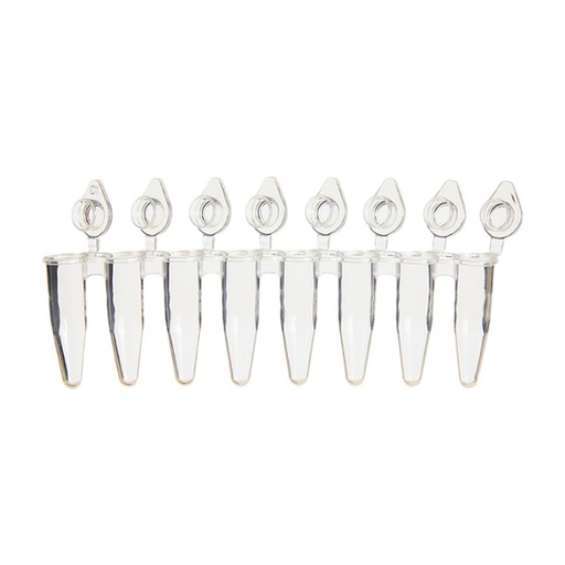 [GEN - WB 1502L] AmpliStar-II 8-Strip 0.2ml PCR Tubes, Attached Optical Flat Caps