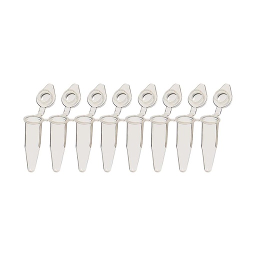 [GEN - WB 1504CL] AmpliStar-II 8-Strip 0.2ml Assorted Color PCR Tubes, Attached Domed Caps 