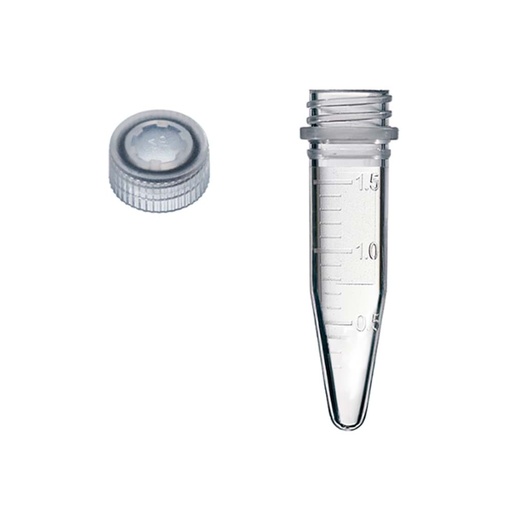 [GEN - WB 7211] SafeStore 1.5ml Screw Tube, Skirted base, Ribbed, Clear 